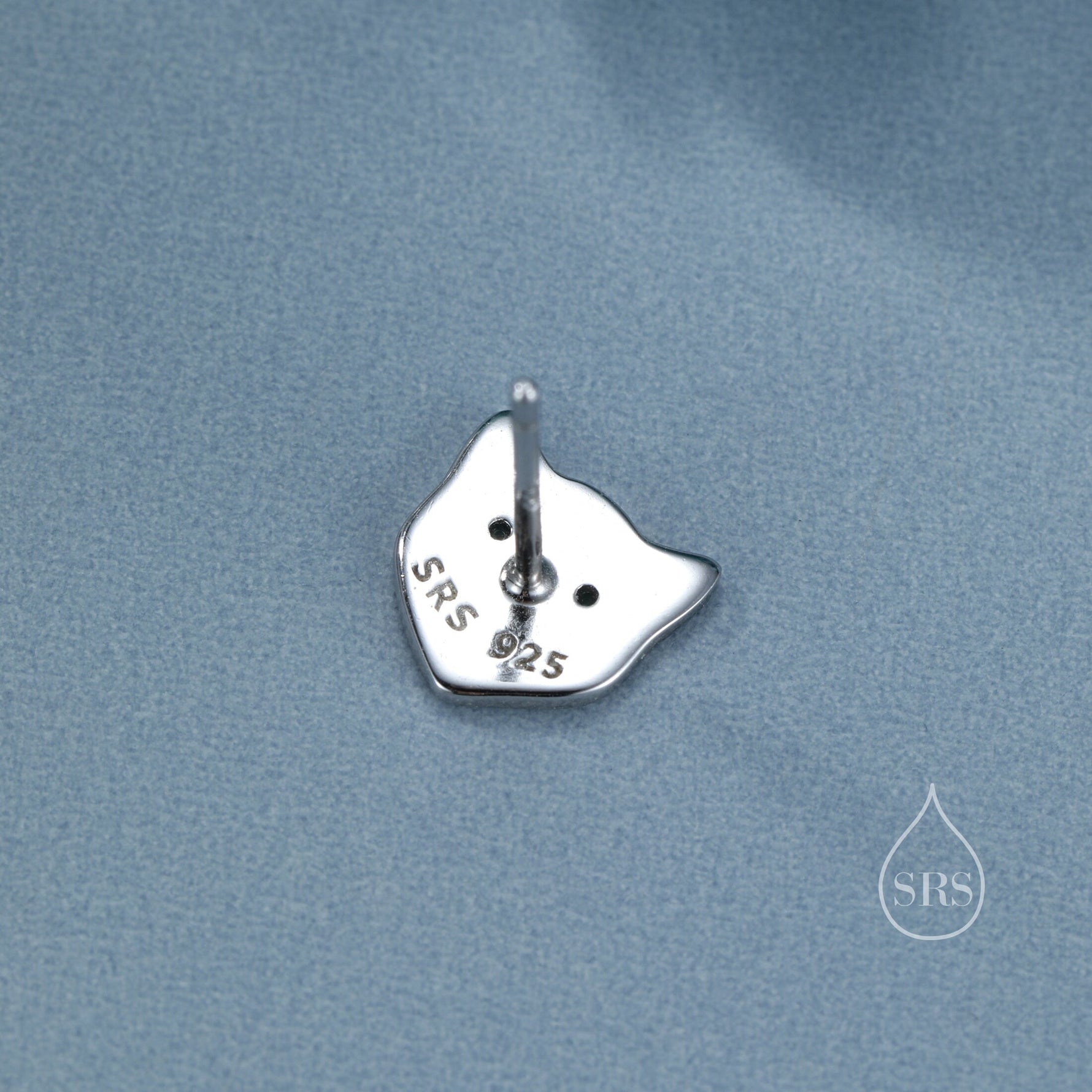 Leopard Stud Earrings in Sterling Silver, Silver or Gold, Leopard Face Earrings, Animal Earrings, Nature Inspired