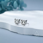 Leopard Stud Earrings in Sterling Silver, Silver or Gold, Leopard Face Earrings, Animal Earrings, Nature Inspired