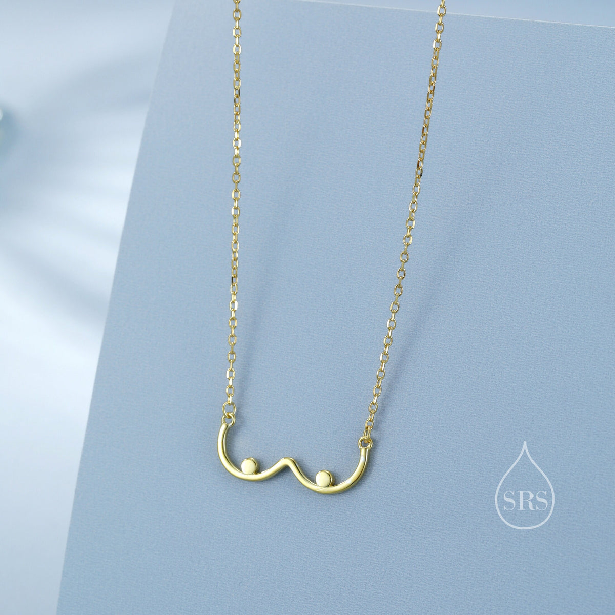 Boob Pendant Necklace in Sterling Silver, Breast Pendant, Silver or Gold, Feminist Jewellery,