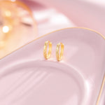 Foil Textured Hoop Earrings, Silver, Gold or Rose Gold, Foil Earrings, Organic Shape Hoops, Hammered Hoops