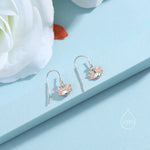 Axolotl Drop Hook Earrings in Sterling Silver - Sea Creature Dangle Drop Earrings - Pet Lover - Cute, Fun, Whimsical