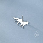 Tiny Fox Stud Earrings in Sterling Silver, Cute Fun Quirky, Silver Gold or Rose Gold, Gift for Her, Animal Lover, Nature Inspired
