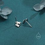 Gorilla Stud Earrings in Sterling Silver, Silver or Gold, Gorilla Earrings, Nature Inspired Animal Earrings