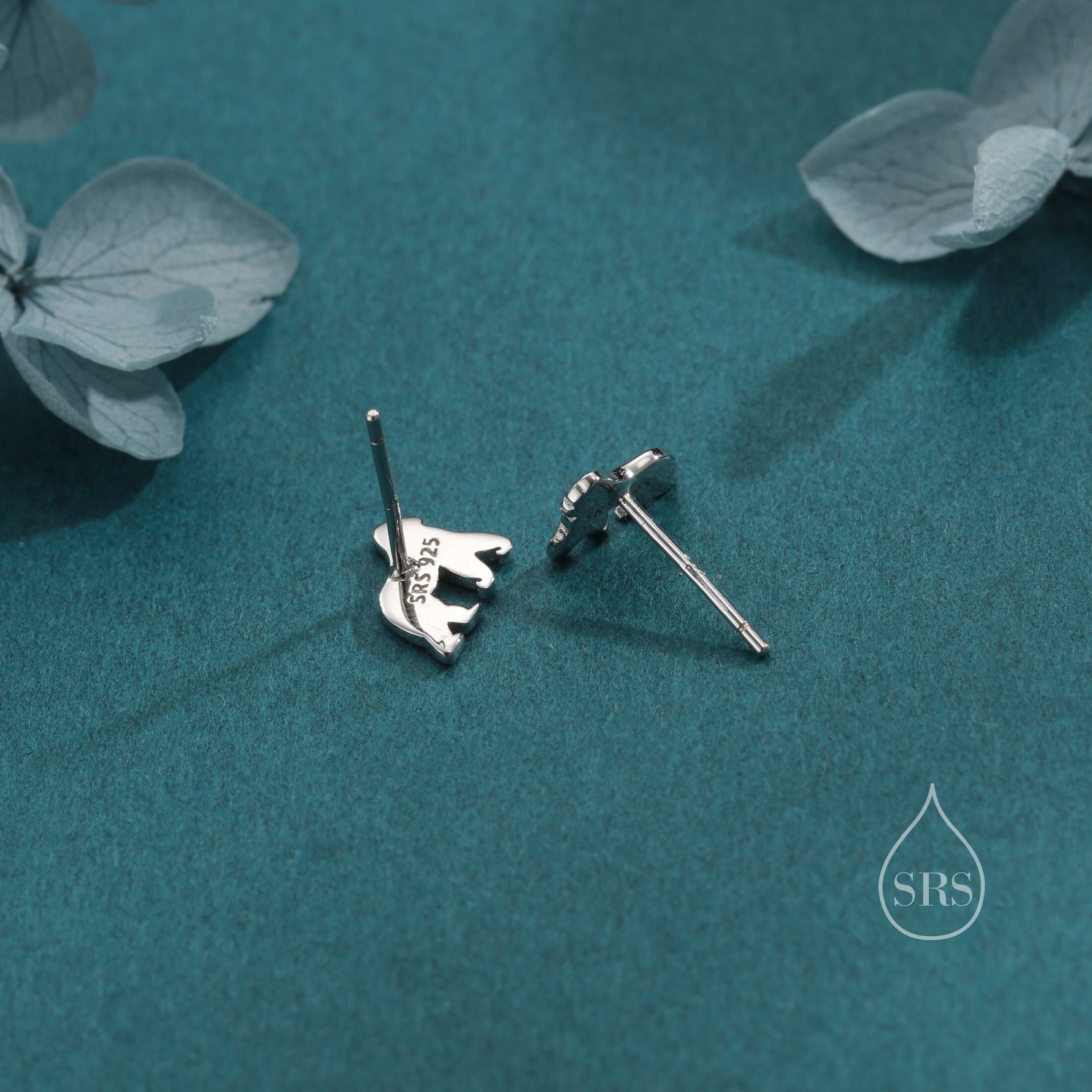 Gorilla Stud Earrings in Sterling Silver, Silver or Gold, Gorilla Earrings, Nature Inspired Animal Earrings