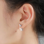 Butterfly Ear Jacket in Sterling Silver, Silver, Gold or Rose Gold, Butterfly Earrings, Butterfly Jacket Earrings, Front and Back Earrings