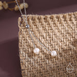 Genuine Pearl Lariat Necklace in Sterling Silver, Silver or Gold , Y Shape, Slider Necklace, Genuine Freshwater Pearls, Pearl Necklace