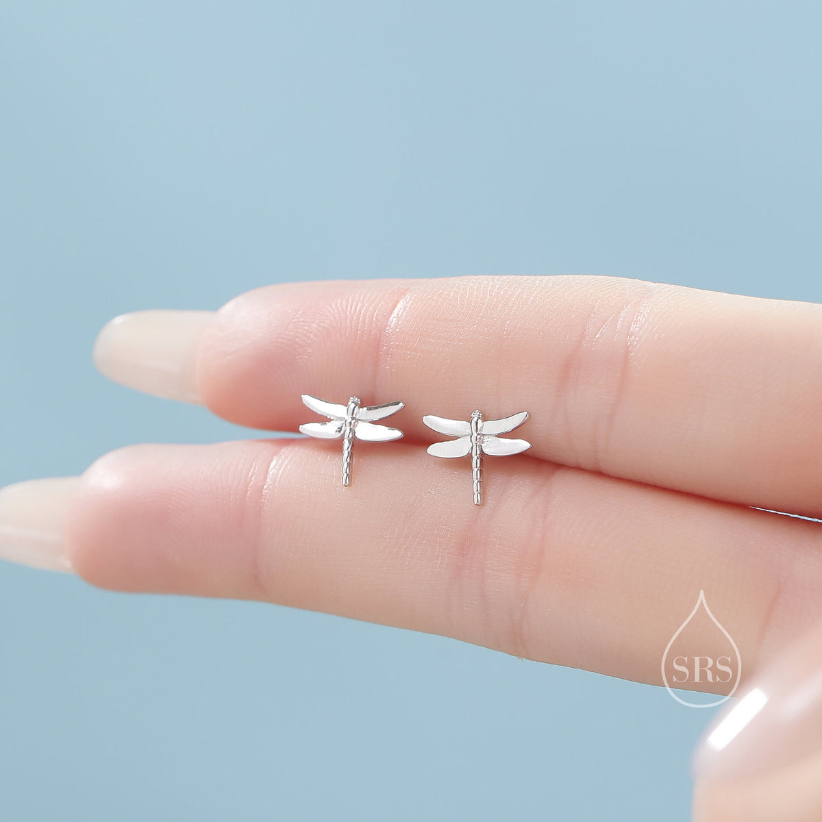 Dragonfly Stud Earrings in Sterling Silver, Cute Fun Quirky Animal Jewellery, Jewelry Gift for Her, Animal Lover, Nature Inspired