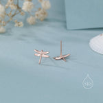 Dragonfly Stud Earrings in Sterling Silver, Cute Fun Quirky Animal Jewellery, Jewelry Gift for Her, Animal Lover, Nature Inspired