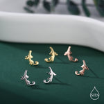 Tiny Baroque Swirl Stud Earrings in Sterling Silver, Silver or Gold or Rose Gold, Baroque Style Inspired Tiny Stud in Silver