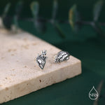 Sterling Silver Anatomical Heart and Brain Mismatched 18G Screw Back Earrings