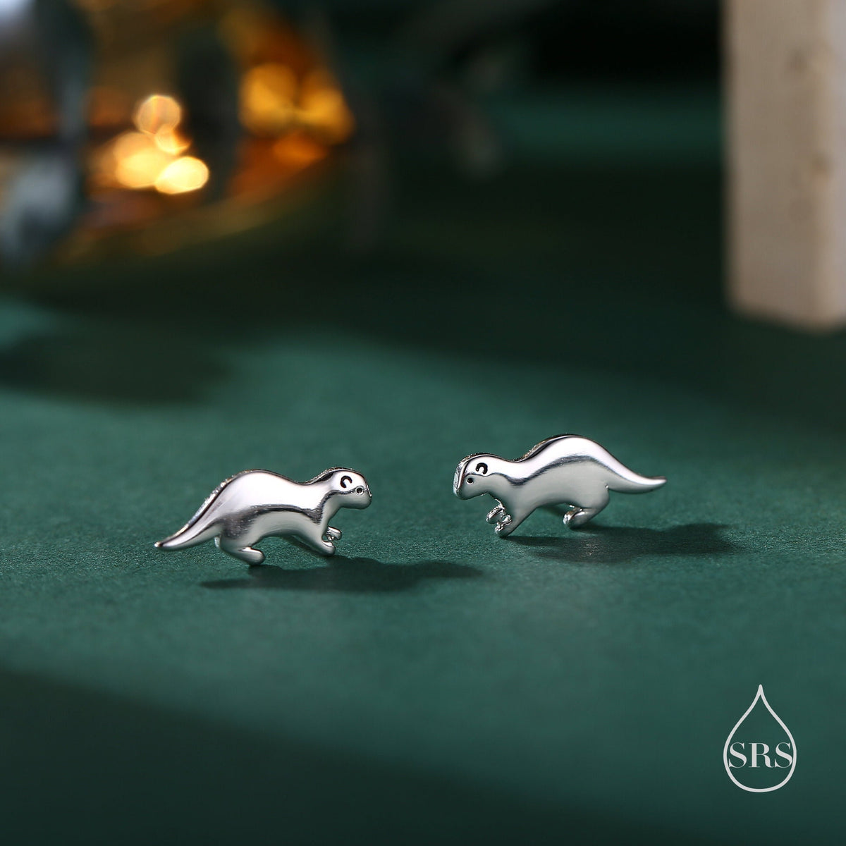 Very Tiny Otter Stud Earrings in Sterling Silver - Silver, Gold or Rose Gold Finish - Cute Animal Earrings - Fun, Whimsical Earrings