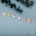 Bull Stud Earrings in Sterling Silver - Cute Farm Animal Stud Earrings - Cute Cow Stud Earrings