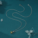 Olive Green CZ Pear Cut Pendant Necklace in Sterling Silver, 7 x 9mm, Green Droplet necklace, Diamond CZ