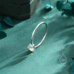Toi et Moi Pear Cut Moissanite Open Ring