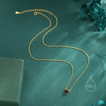 Genuine Black Onyx Heart Pendant Necklace in Sterling Silver, Silver or Gold, Natural Black Onyx Necklace