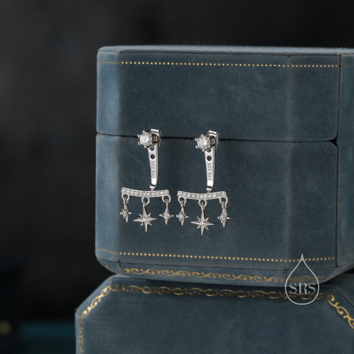Dangling Starburst Ear Jackets