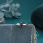 Black Opal Oval Ring in Sterling Silver, US 5 - 8, Lab Created Black Opal Stone Ring, Simulated Black Opal Ring