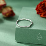 Sterling Silver Hammered Skinny Ring, Very Skinny Irregular Shaped Delicate Ring Band, Stacking Ring US 5-8, Wave Ring