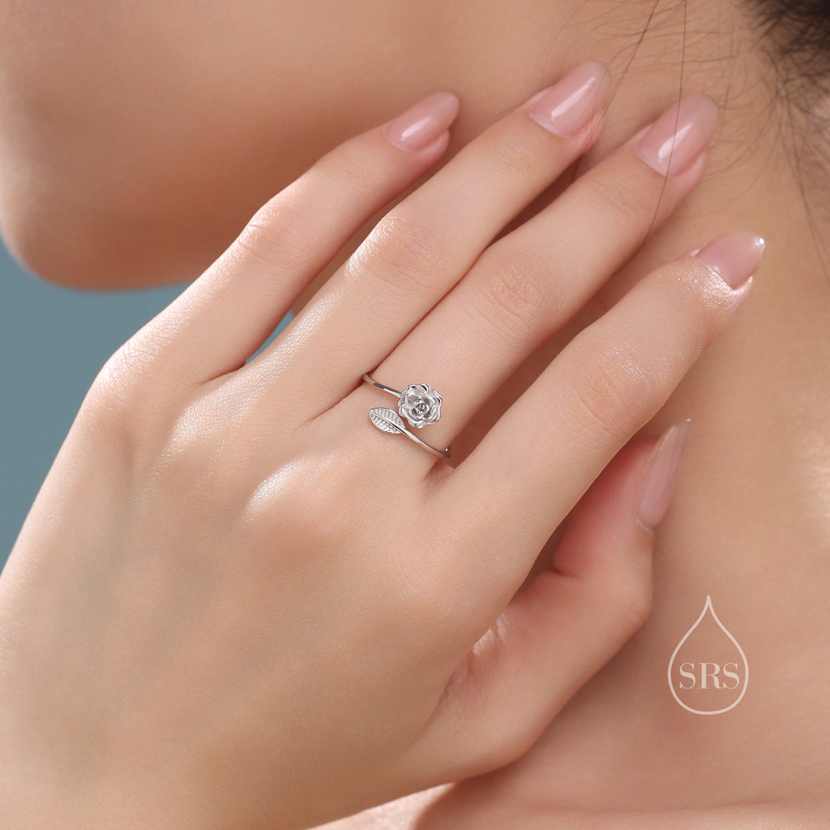 Rose Flower Wrap Open Ring