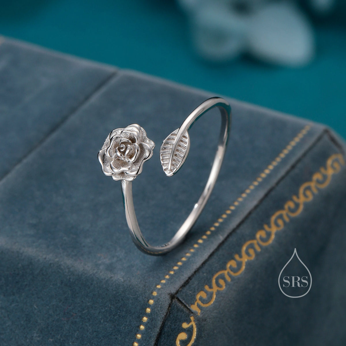 Rose Flower Wrap Open Ring