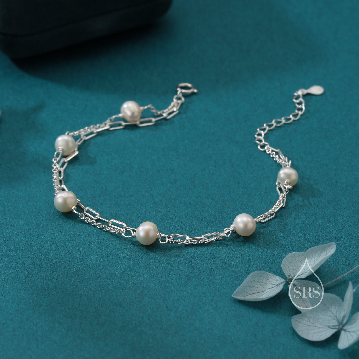 Double Layer Freshwater Pearl Station Bracelet
