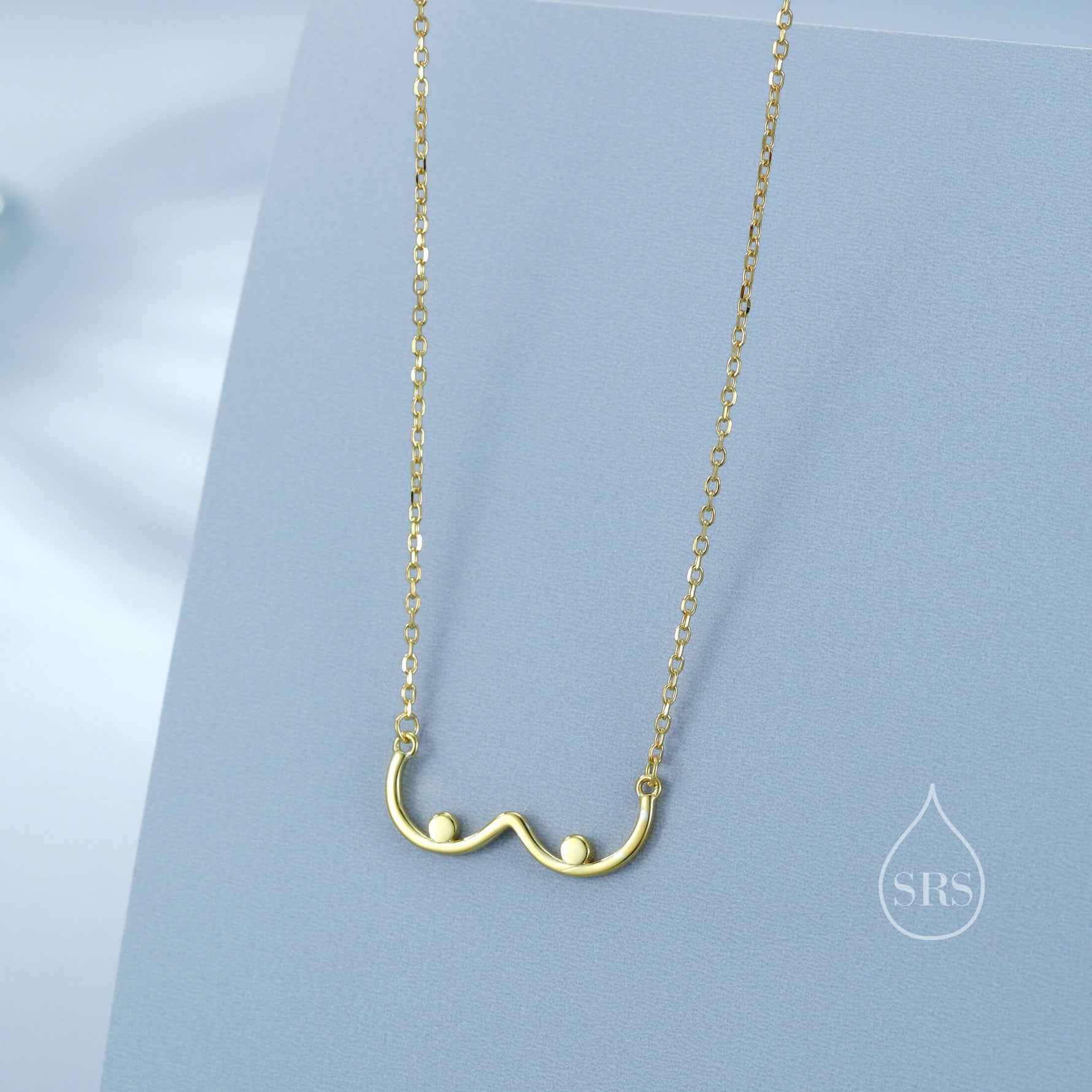 Boob Pendant Necklace in Sterling Silver, Breast Pendant, Silver or Gold, Feminist Jewellery,