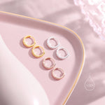Foil Textured Hoop Earrings, Silver, Gold or Rose Gold, Foil Earrings, Organic Shape Hoops, Hammered Hoops