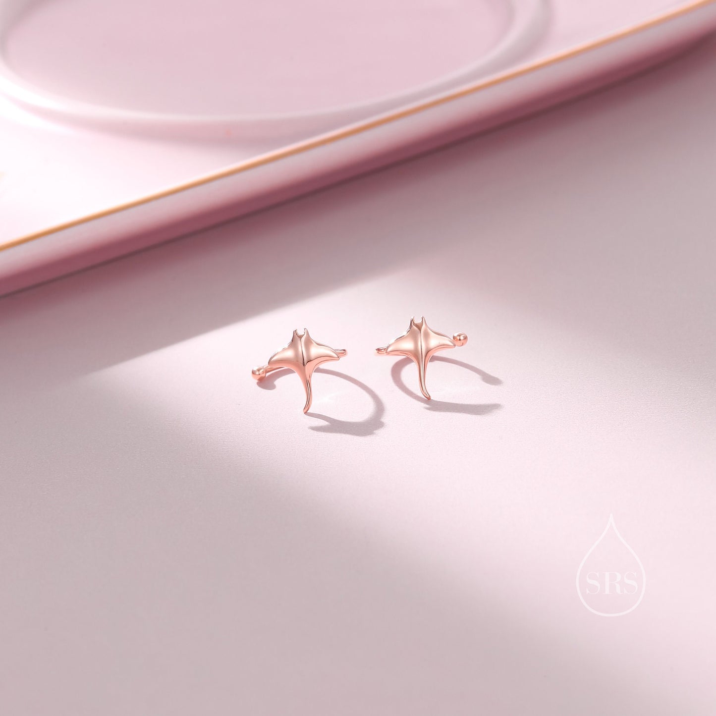 Piercing Free Manta Ray Ear Cuff in Sterling Silver, Silver Gold or Rose Gold, Sold as a pair, No Piercing Ear Cuffs
