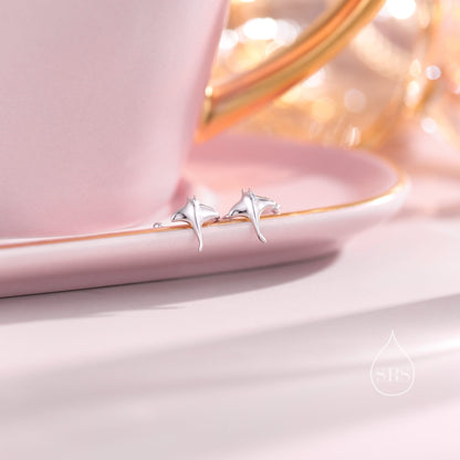 Piercing Free Manta Ray Ear Cuff in Sterling Silver, Silver Gold or Rose Gold, Sold as a pair, No Piercing Ear Cuffs