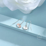 Axolotl Drop Hook Earrings in Sterling Silver - Sea Creature Dangle Drop Earrings - Pet Lover - Cute, Fun, Whimsical