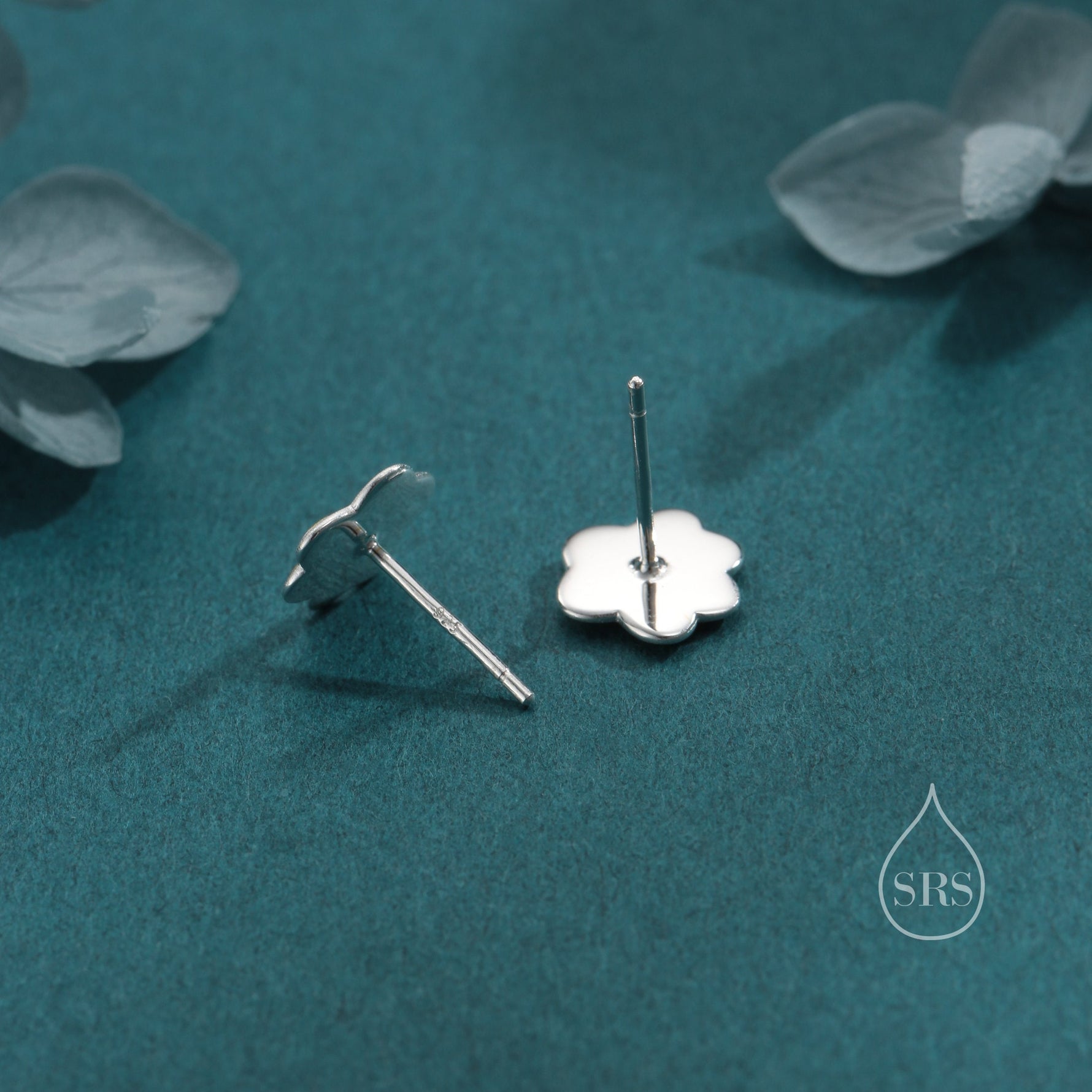 Cute Paw Print Stud Earrings in Sterling Silver - Dog Paw, Cat Paw Stud Earrings - Two Tone Finish - Pet Lover - Cute, Fun, Whimsical