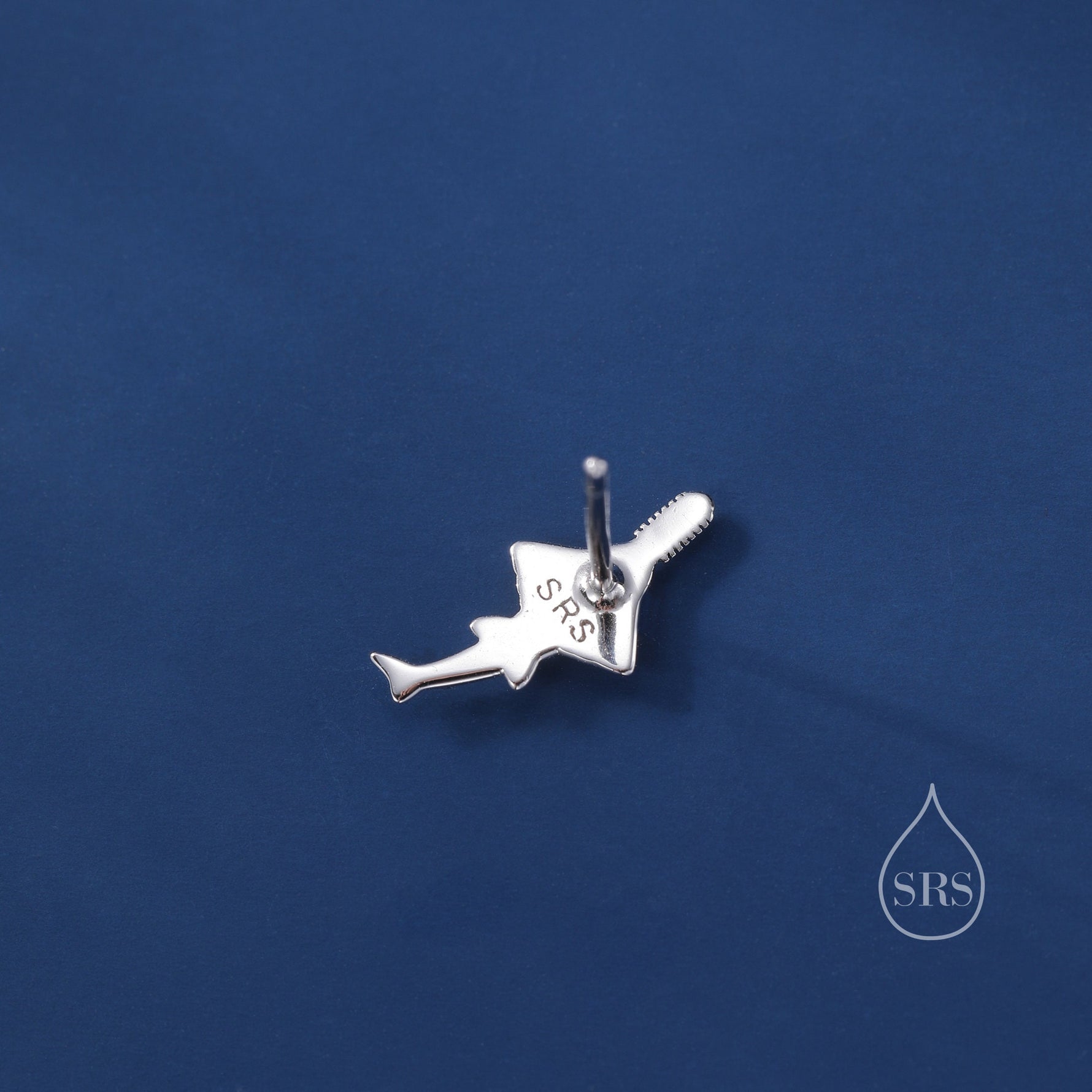 Very Tiny Sawtooth Shark Stud Earrings in Sterling Silver, Silver or Gold or Rose Gold, Cute Sawtooth Shark Earrings