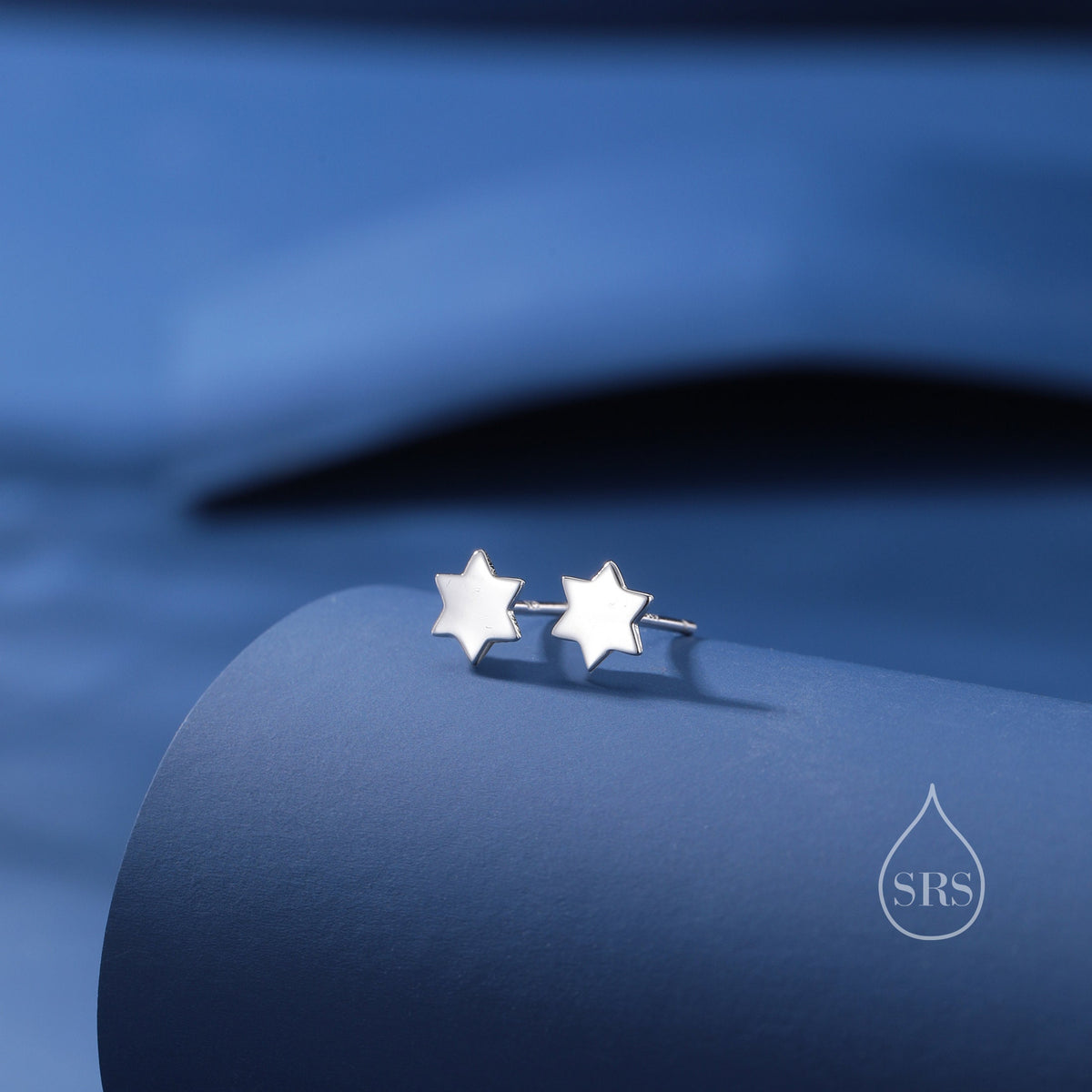 Minimalist Star of David Stud Earrings
