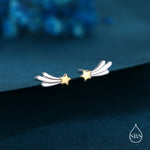 Tiny Shooting Star Stud Earrings in Sterling Silver - Star Stud, Small Star Stud, Celestial Jewellery
