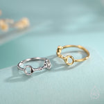 Sterling Silver Snaffle Bit Ring, Silver or Gold, Adjustable Size Snaffle Ring, Small Equestrian Snaffle Bit Ring, Horse Snaffle Bit Ring