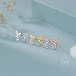 Extra Small Dragon Stud Earrings in Sterling Silver, Silver or Gold or Rose Gold, Sterling Silver Dragon Earrings, Small Dragon Stud
