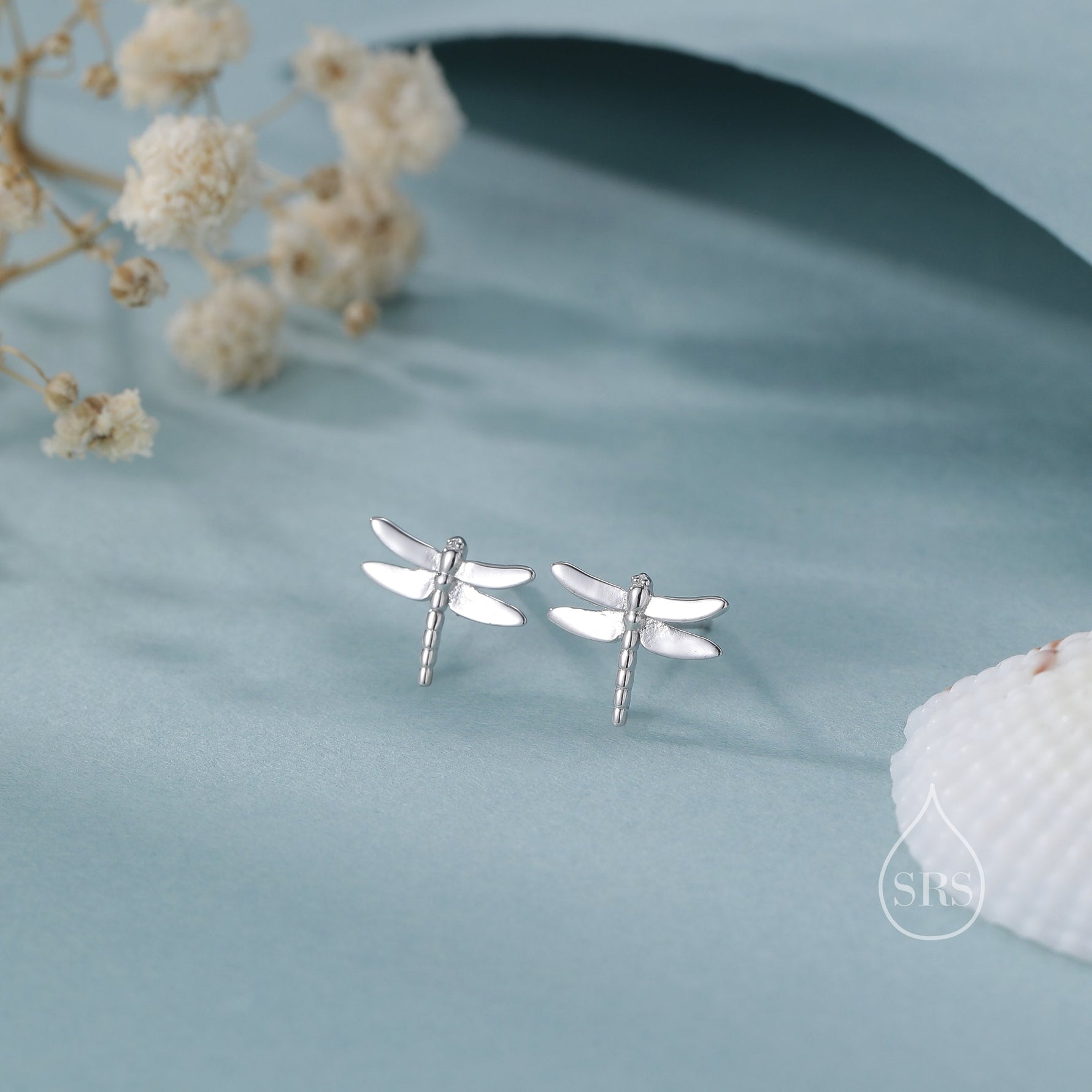Dragonfly Stud Earrings in Sterling Silver, Cute Fun Quirky Animal Jewellery, Jewelry Gift for Her, Animal Lover, Nature Inspired