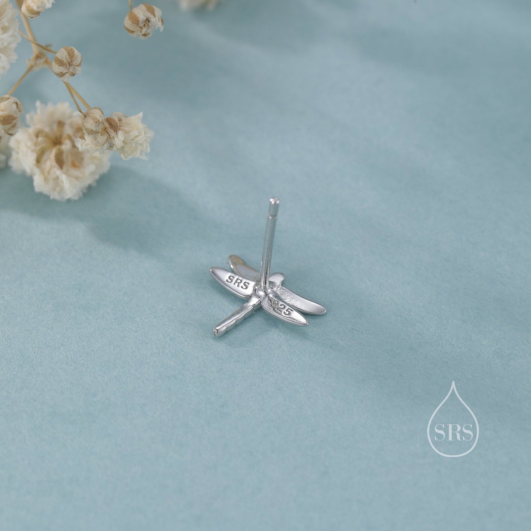 Dragonfly Stud Earrings in Sterling Silver, Cute Fun Quirky Animal Jewellery, Jewelry Gift for Her, Animal Lover, Nature Inspired