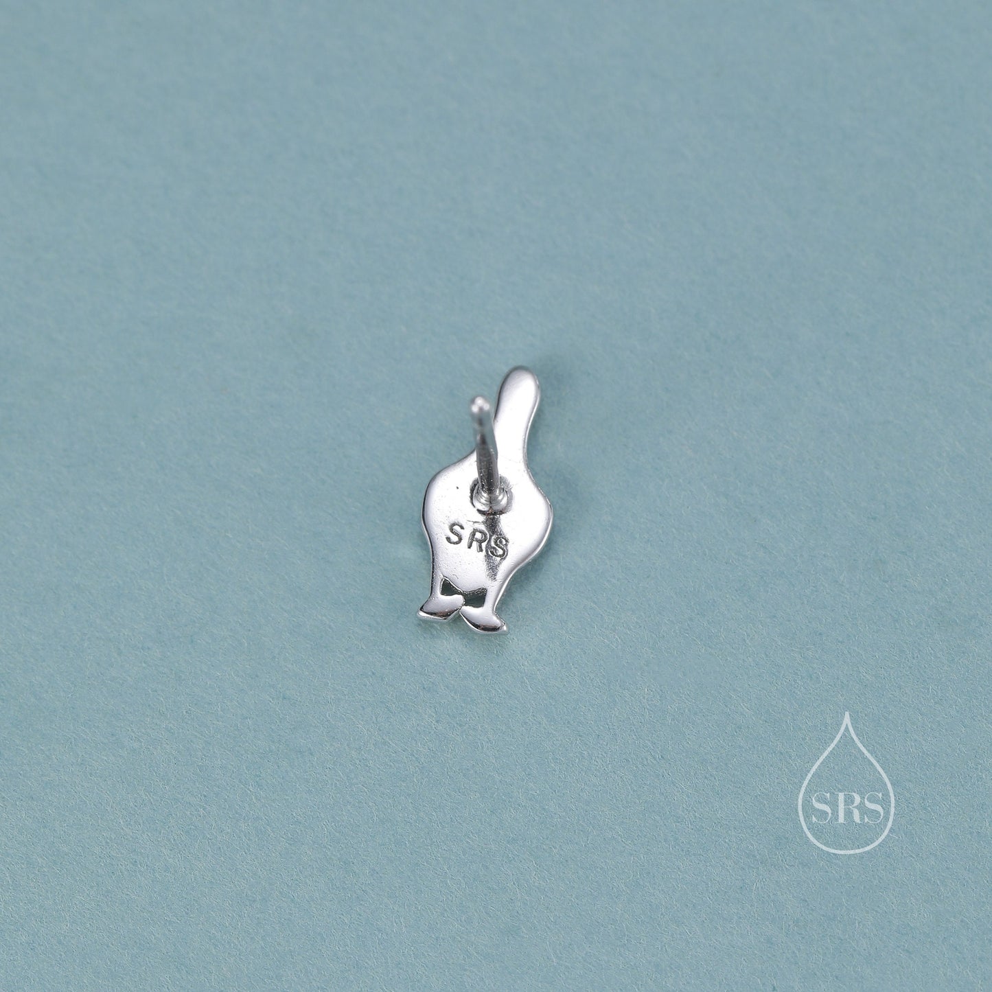 Silly Duck Stud Earrings in Sterling Silver, Extra Tiny, Two Tone Duck Earrings, Cute Duck Earrings