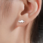 Very Tiny Otter Stud Earrings in Sterling Silver - Silver, Gold or Rose Gold Finish - Cute Animal Earrings - Fun, Whimsical Earrings