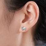 Small Highland Cow Stud Earrings