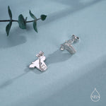 Bull Stud Earrings in Sterling Silver - Cute Farm Animal Stud Earrings - Cute Cow Stud Earrings