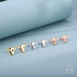 Bull Stud Earrings in Sterling Silver - Cute Farm Animal Stud Earrings - Cute Cow Stud Earrings