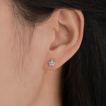 Mismatched Cute Star and Moon Stud Earrings in Sterling Silver, Silver or Gold or Rose Gold, Asymmetric Star and Crescent Moon Earrings