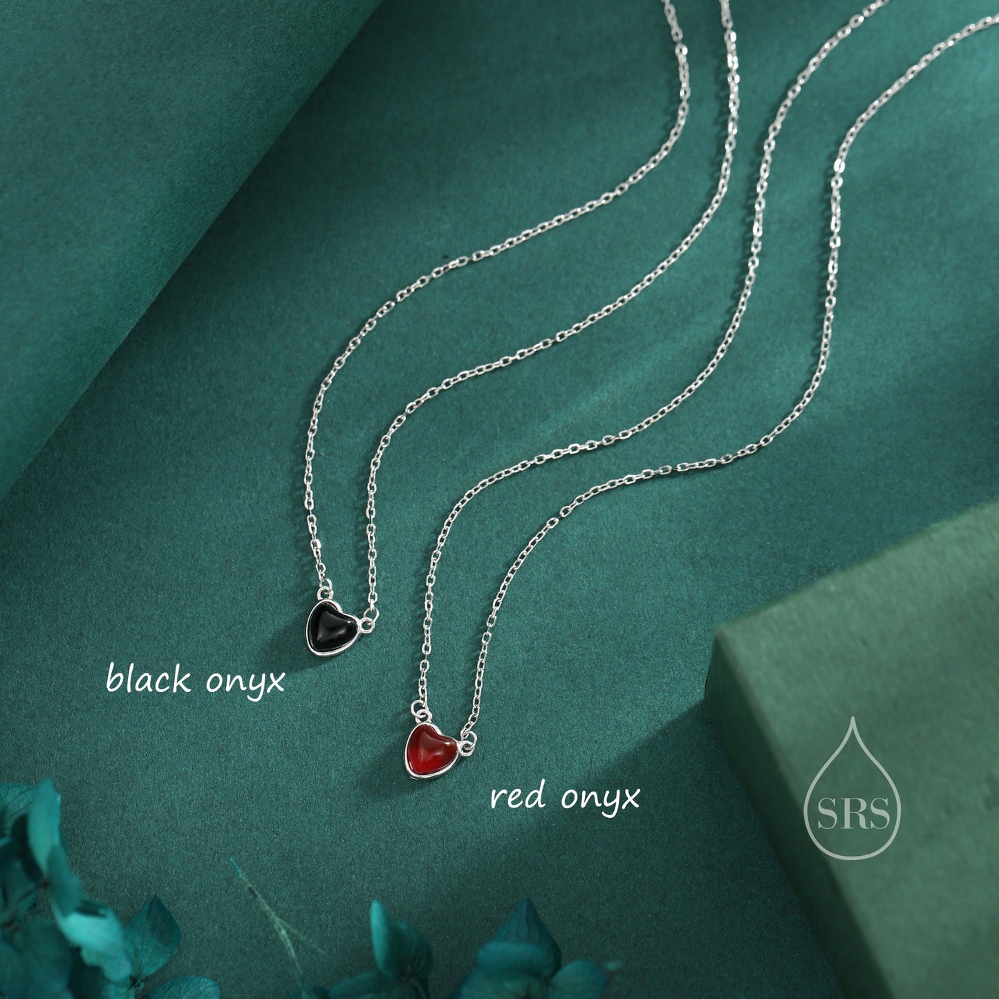 Genuine Red Onyx Heart Pendant Necklace in Sterling Silver, Silver or Gold, Natural Red Onyx Necklace, Red Carnelian Heart Pendant