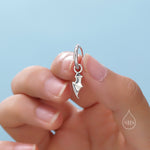 Bat Wing Huggie Hoop Earrings in Sterling Silver, Silver or Gold or Rose Gold, Demon Wing Earrings, Devil Wing Earrings, Detachable
