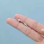 Very Tiny Sawtooth Shark Stud Earrings in Sterling Silver, Silver or Gold or Rose Gold, Cute Sawtooth Shark Earrings