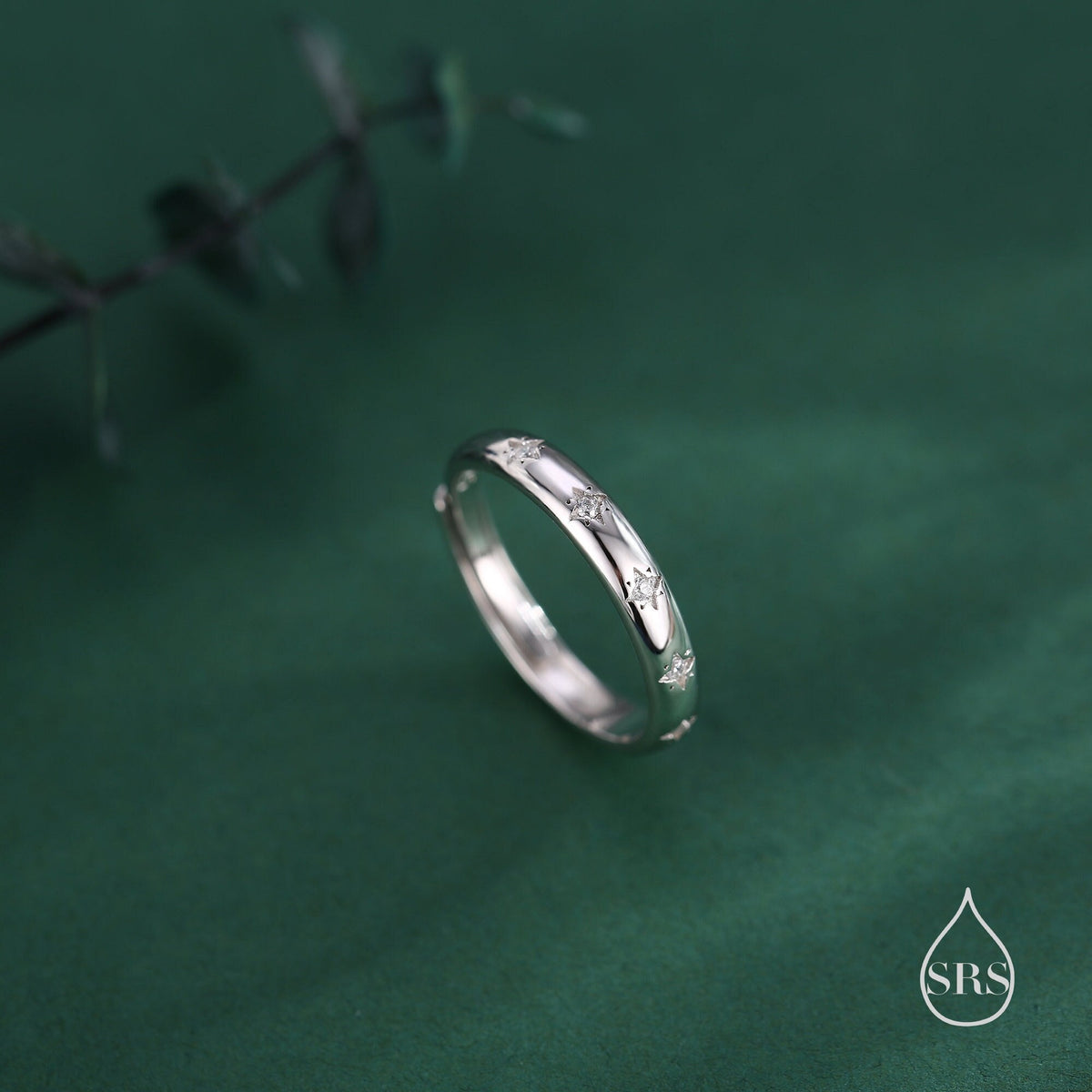 Starburst Motif Band Ring