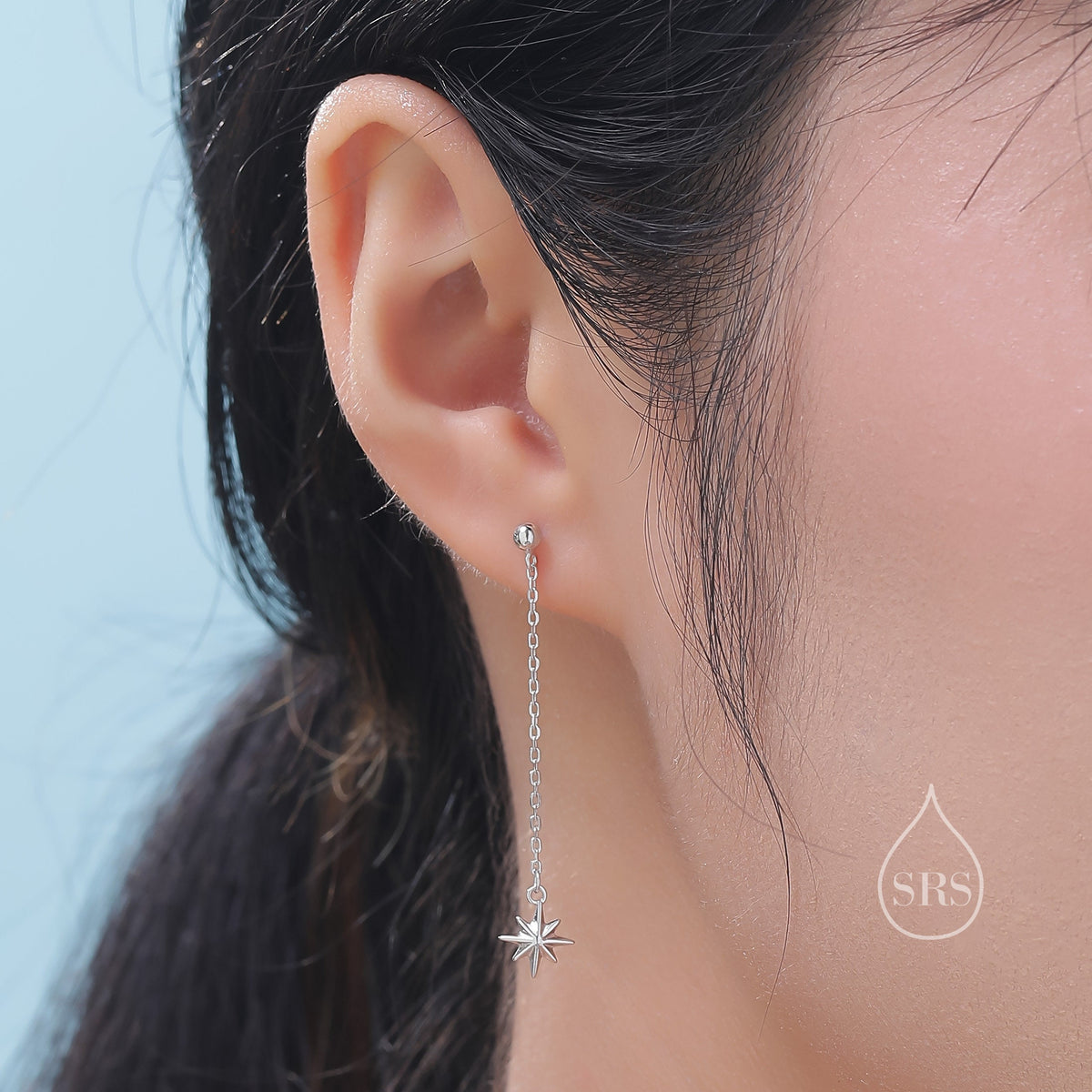 Asymmetric Starburst Drop Stud Earrings