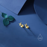 Four Point Star Internally Threaded Flat Back/Screw back/Stud Earrings in Sterling Silver, Tiny Star Earrings